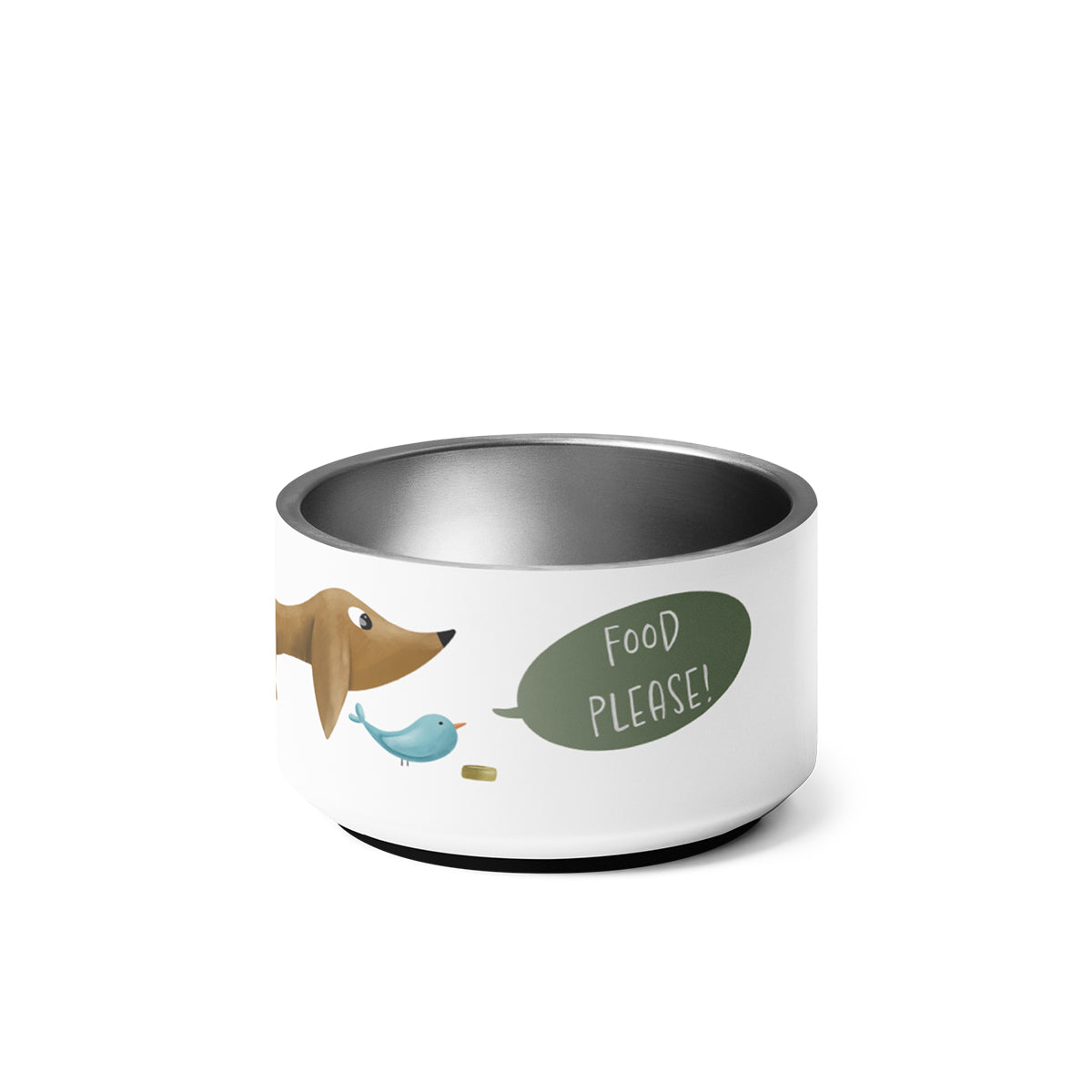 Bowl "Food Please!" Brown Dachshund