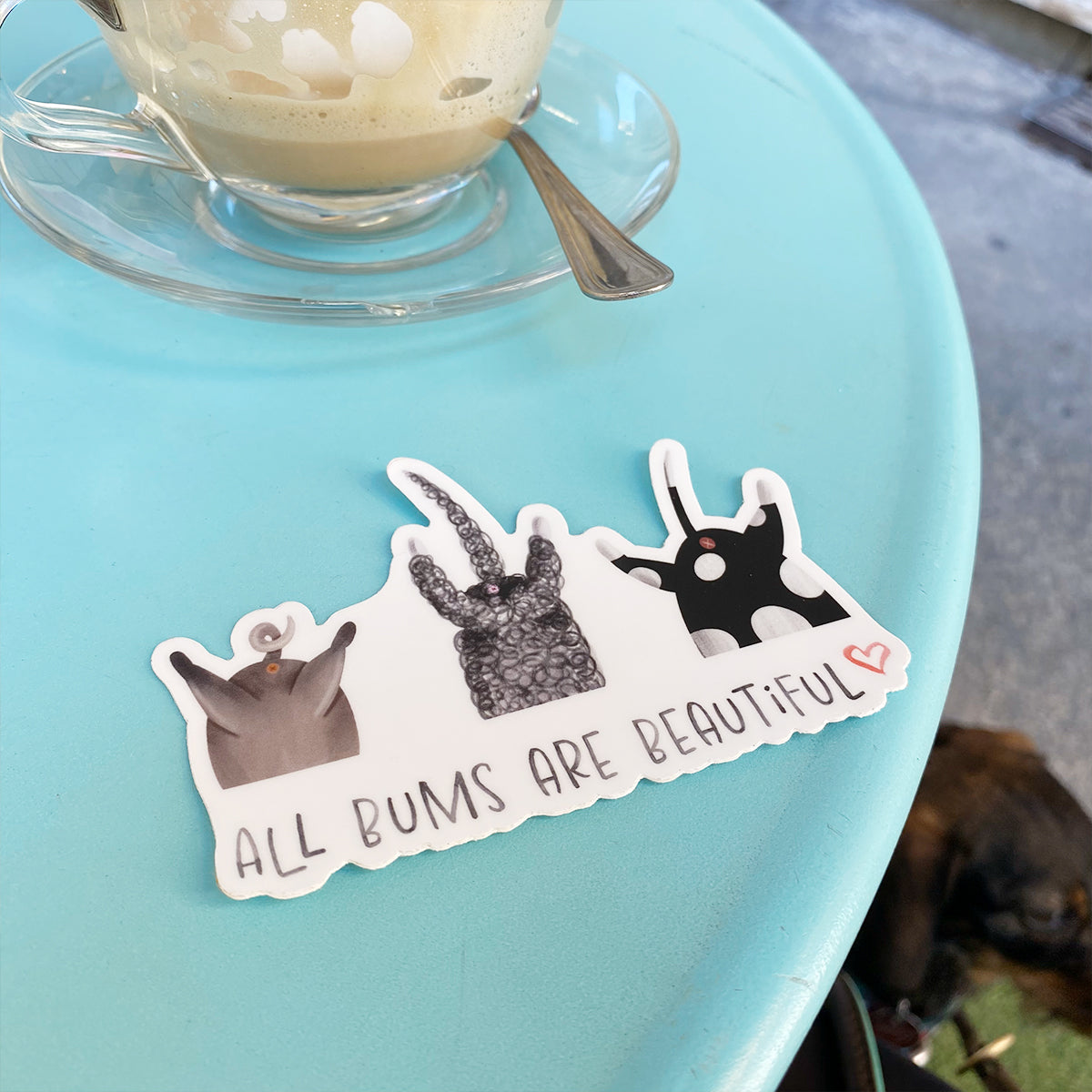 Sticker "All Bums Are Beautiful"