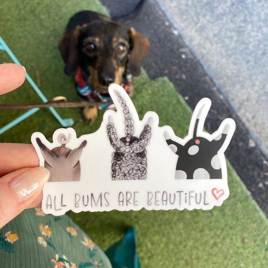 Sticker "All Bums Are Beautiful"