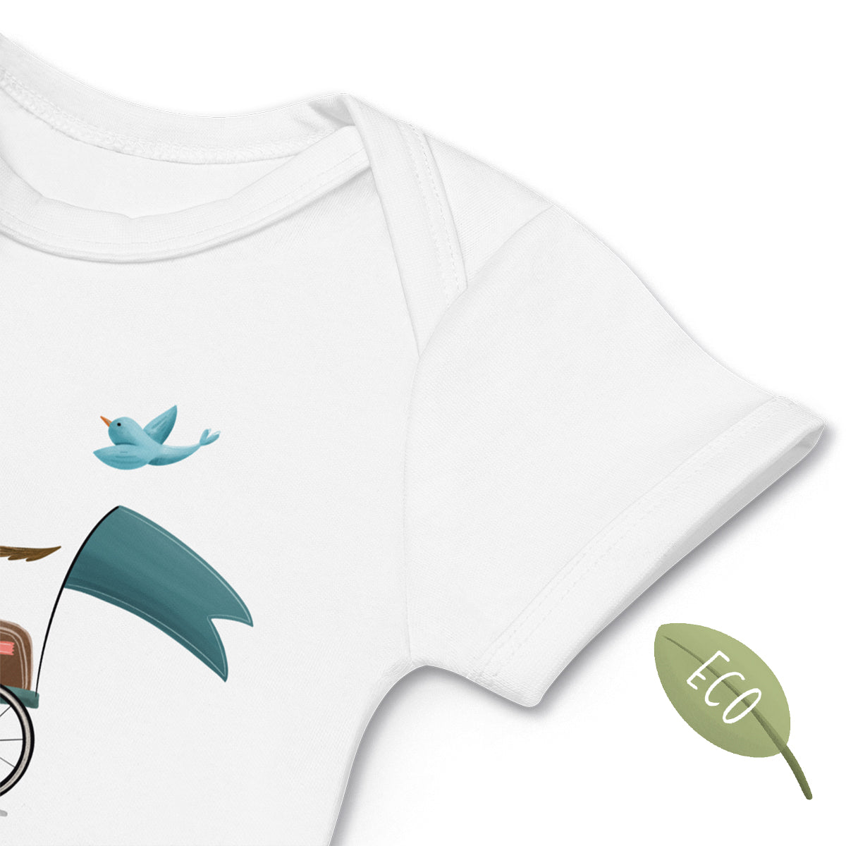 White Baby Bodysuit Detail