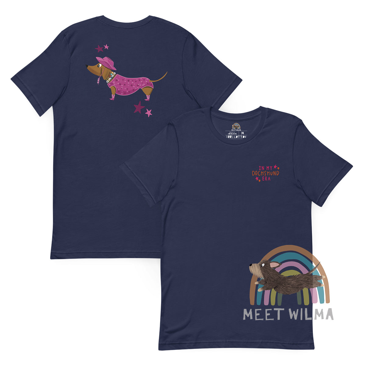 Embroidered Unisex Shirt "In My Dachshund Era" -Brown