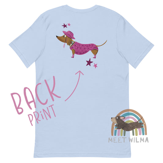 Embroidered Unisex Shirt "In My Dachshund Era" -Brown
