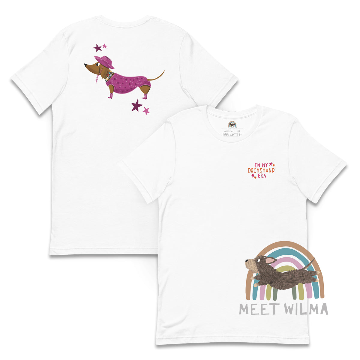 Embroidered Unisex Shirt "In My Dachshund Era" -Brown