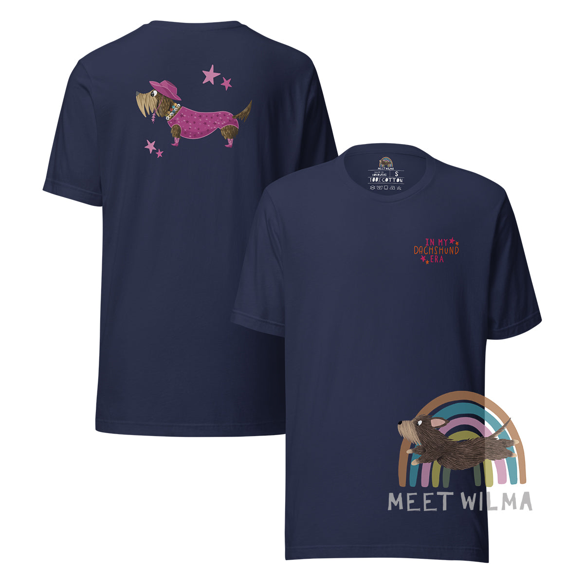 Embroidered Unisex Shirt "In My Dachshund Era" Wire Version