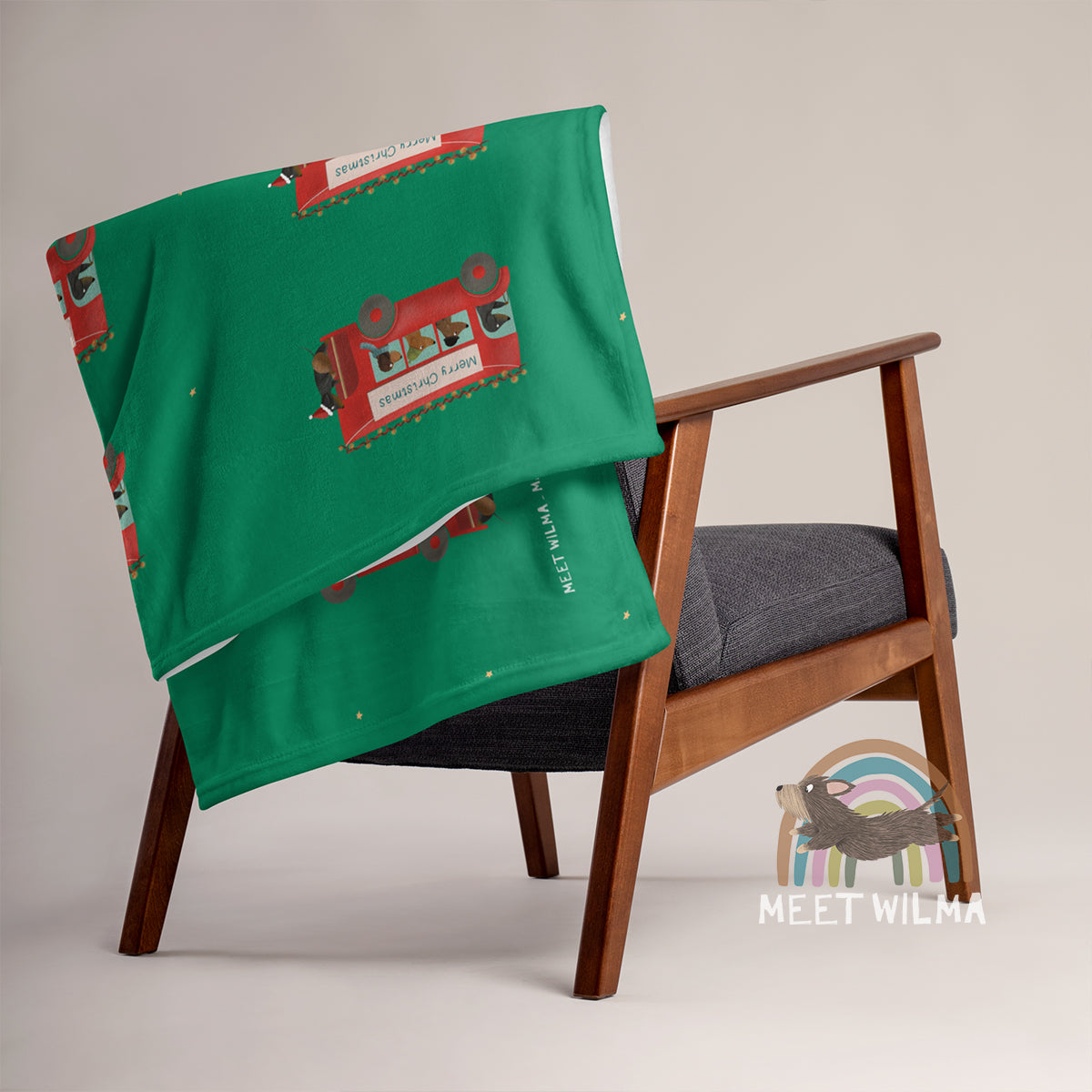 Fleece Blanket "Jolly Bus"