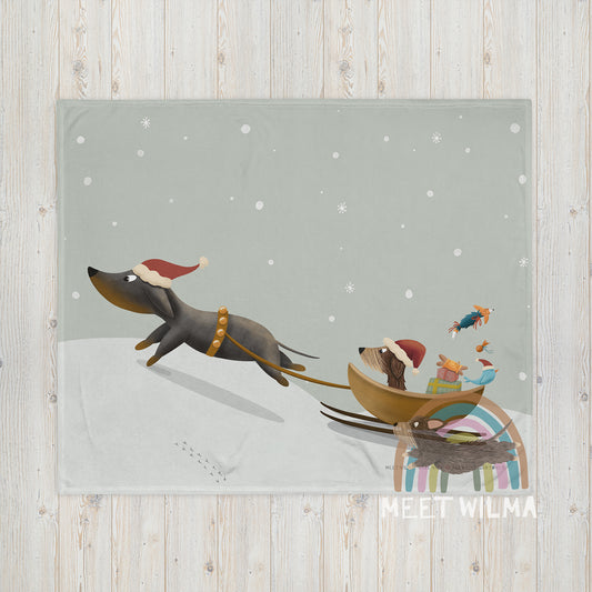 Fleece Blanket "Christmas Rush"