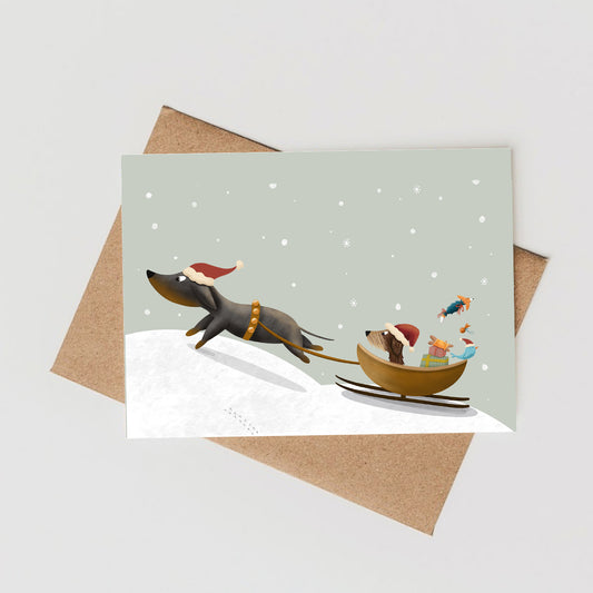 Christmas Greeting Card "Gift Express"