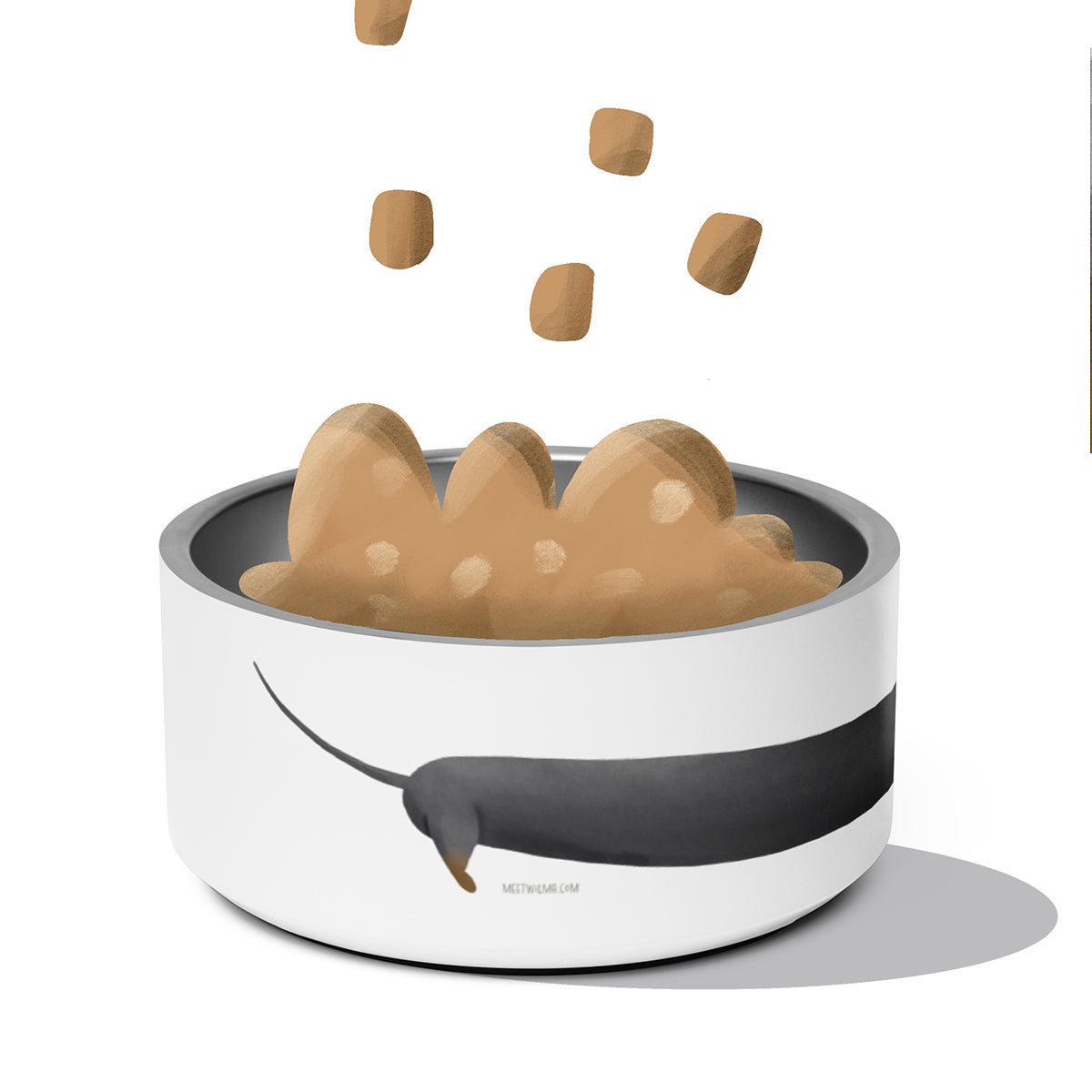 Bowl "Food Please!" Black & Tan