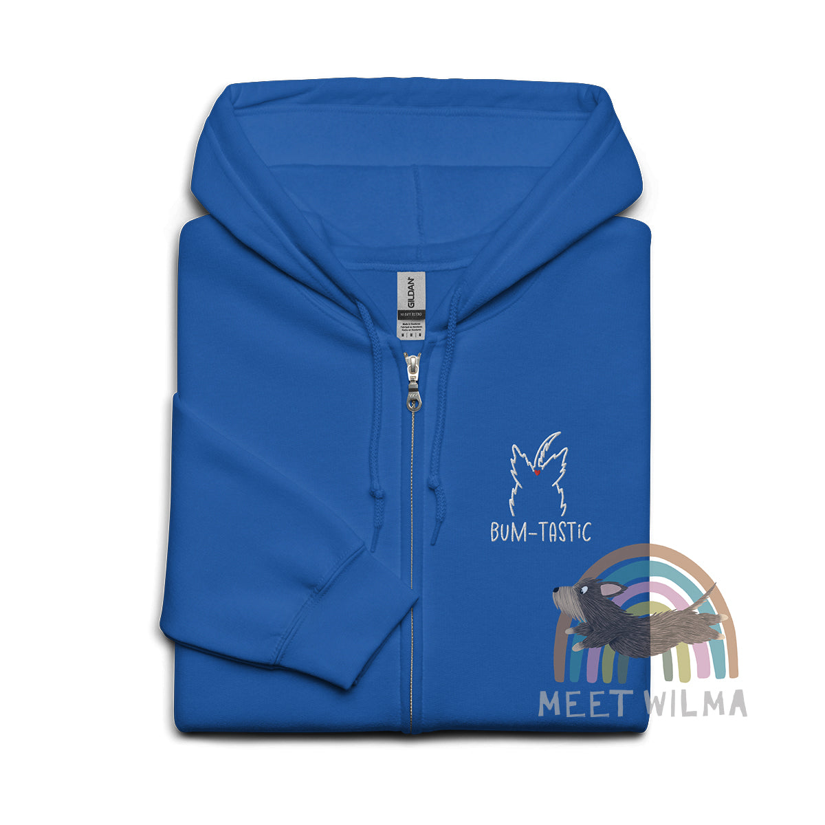 Unisex Zip Hoodie "BUM-tastic" - Embroidery 🧵