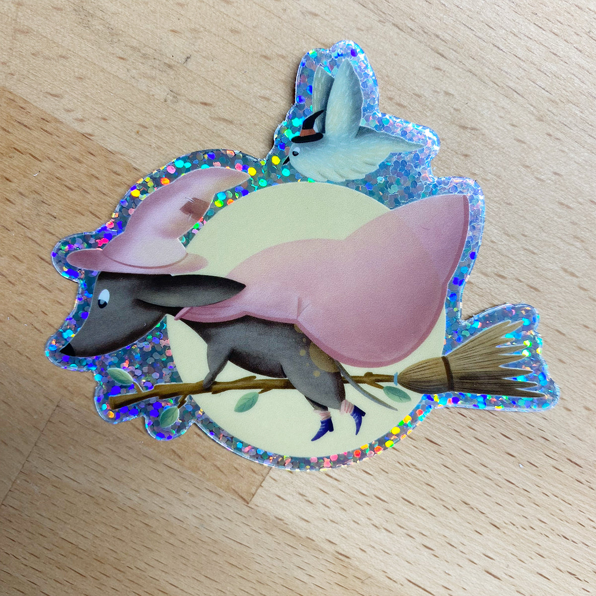 Glitter Sticker "Witch"
