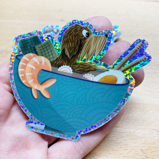 Glitter Sticker "Sausage Ramen"