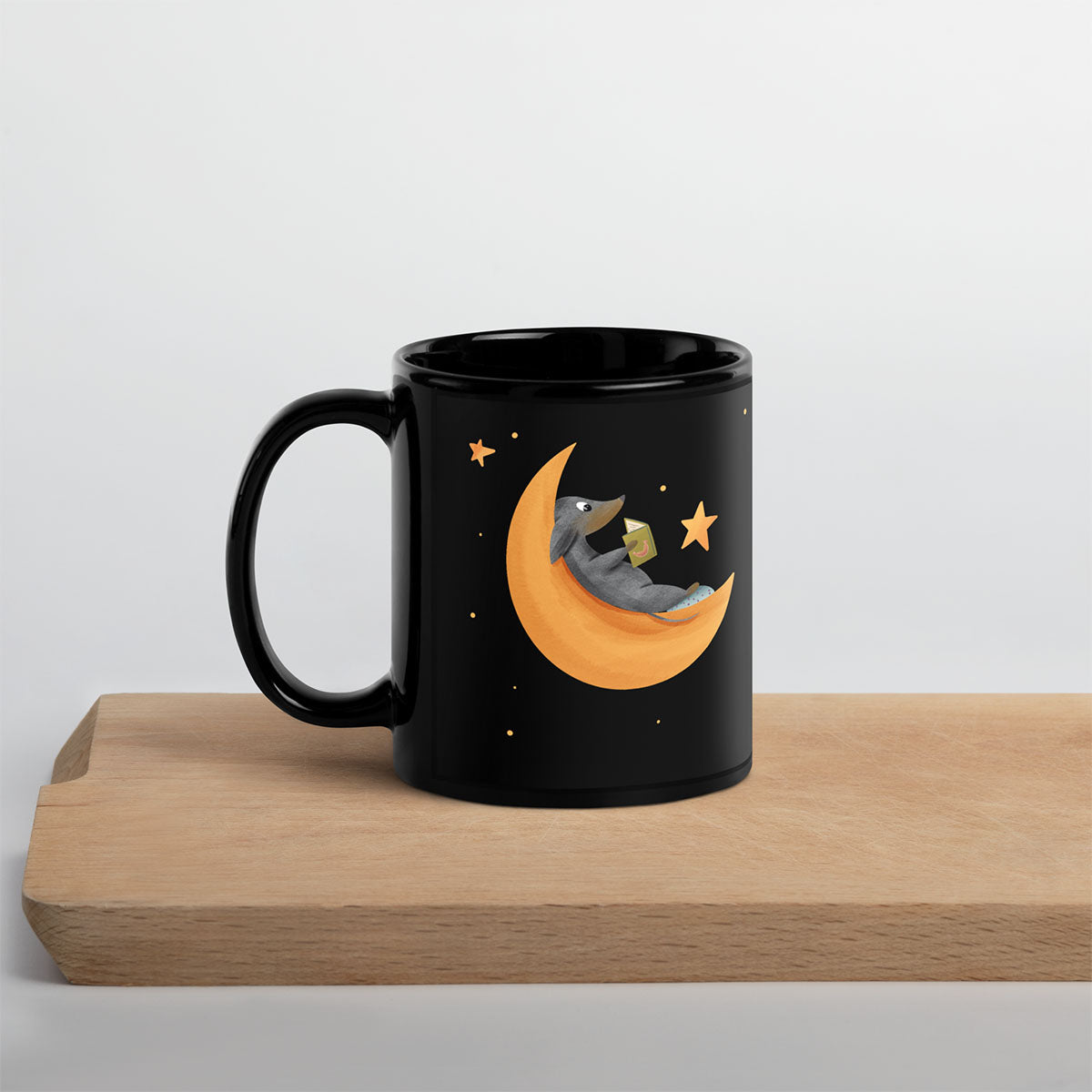 Black Mug "Moon & Stars"