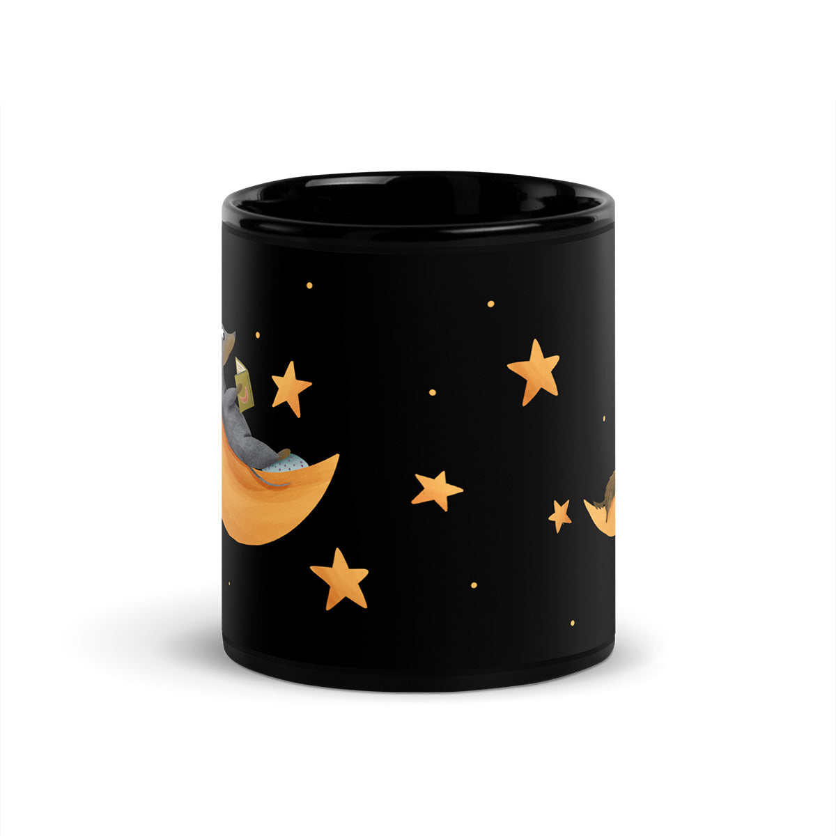 Black Mug "Moon & Stars"