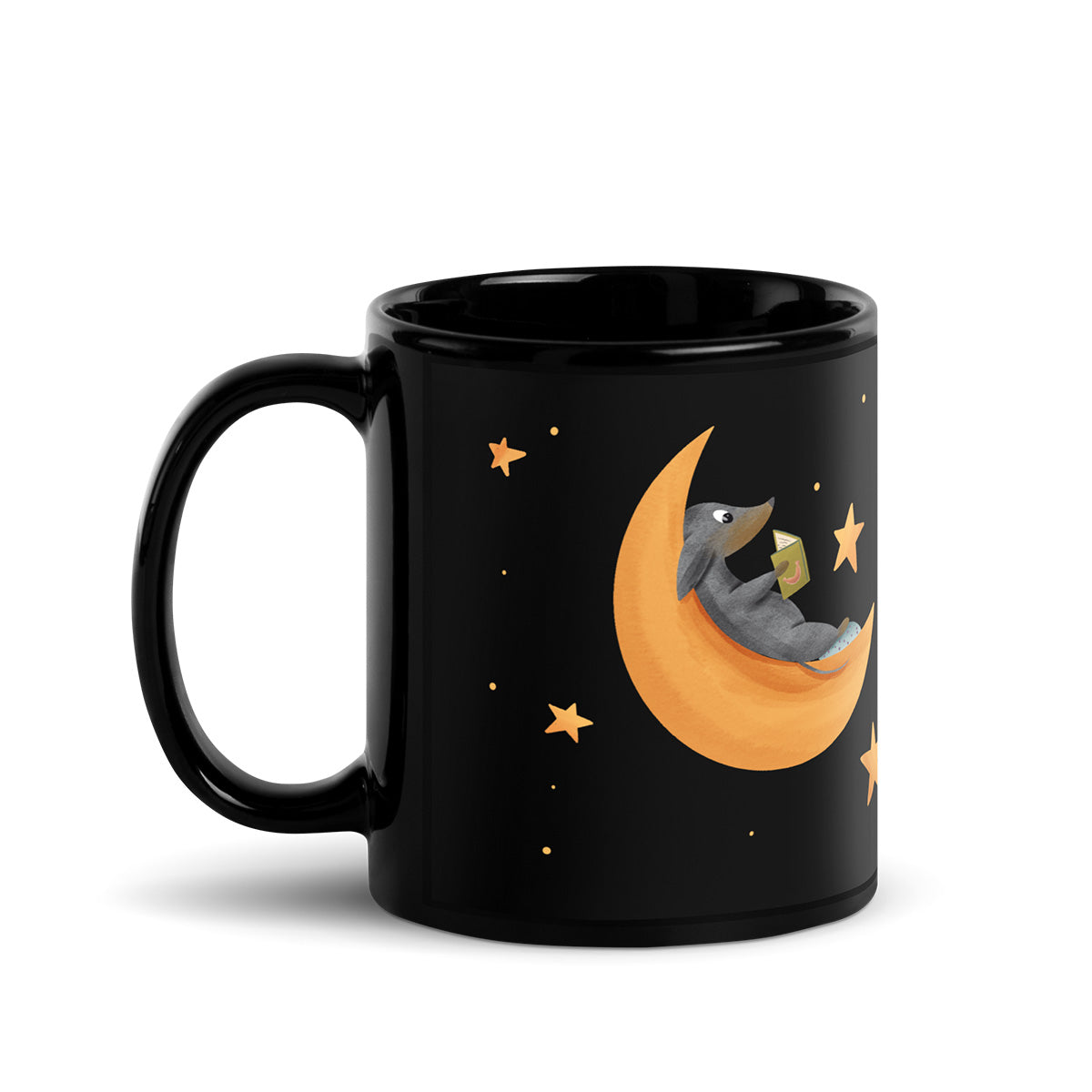 Black Mug "Moon & Stars"
