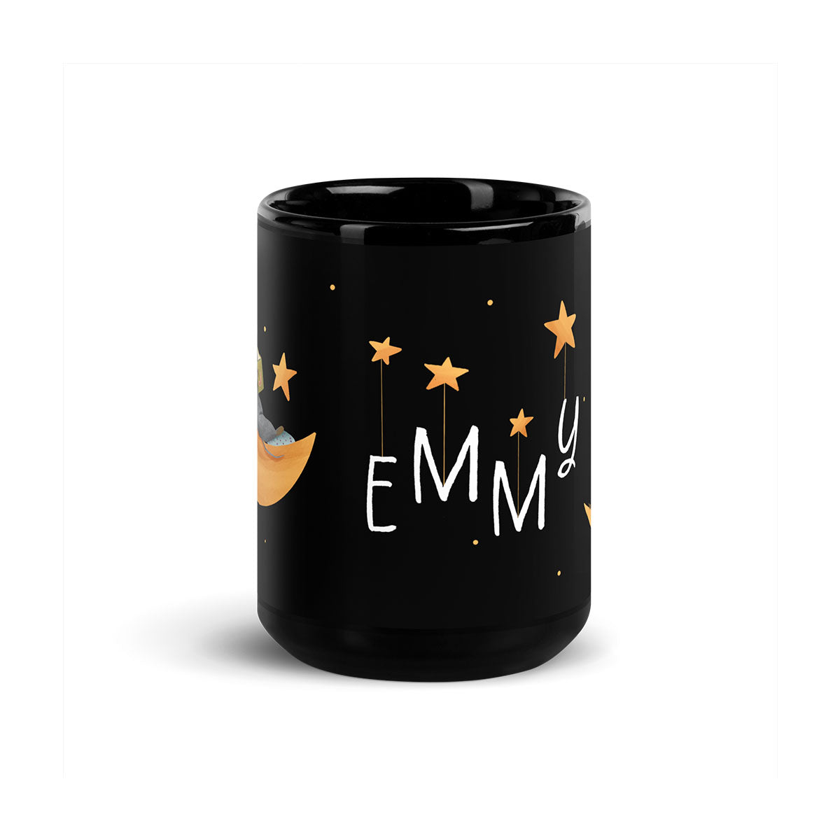 Black Mug "Moon & Stars"