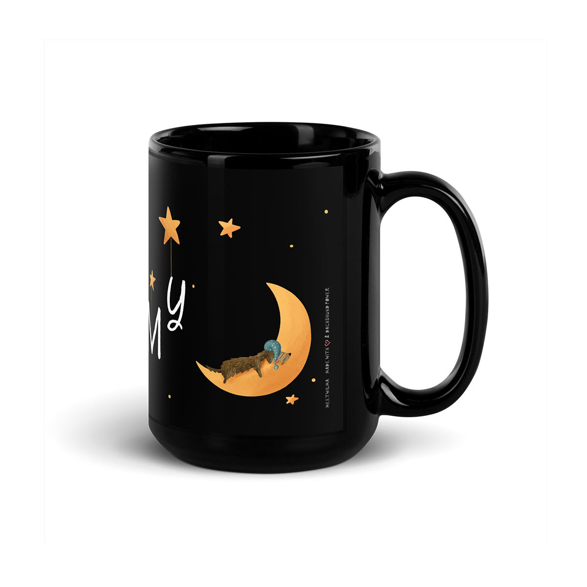 Black Mug "Moon & Stars"