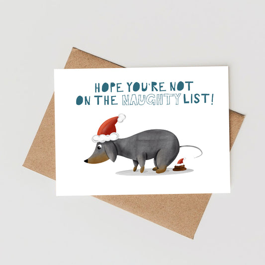 Christmas Greeting Card "Naughty List"