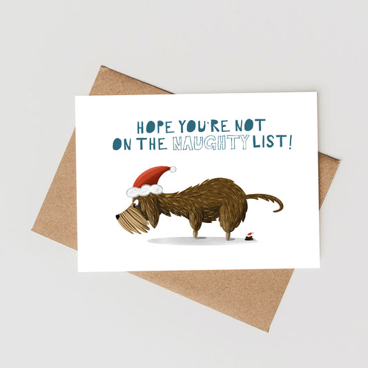 Christmas Greeting Card "Naughty List"