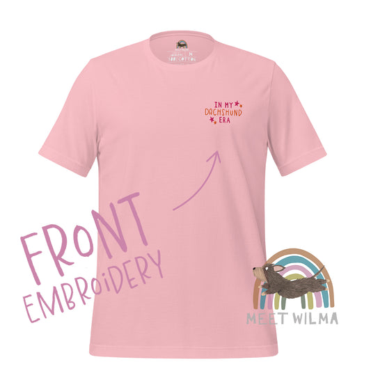 Embroidered Unisex Shirt "In My Dachshund Era" Black & Tan Version