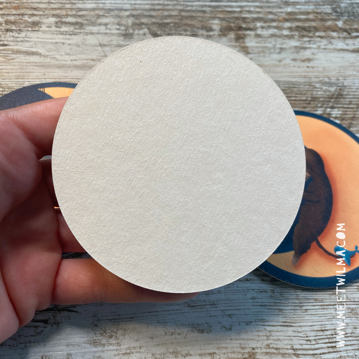 Cardboard Coaster "Bookworm"