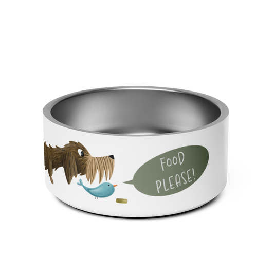 Bowl "Food Please!" Wire-Haired