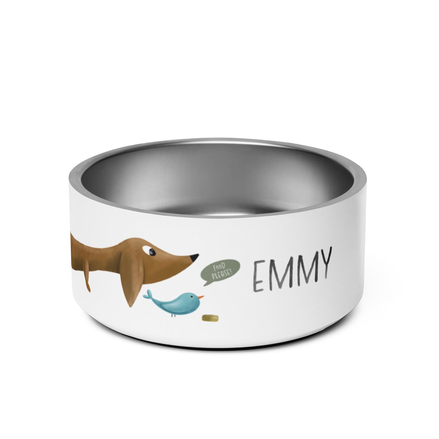 Bowl "Food Please!" Brown Dachshund