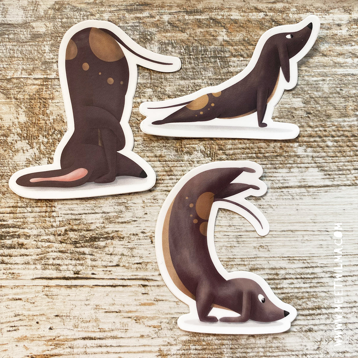 Sticker "Sausage Yoga Poses"