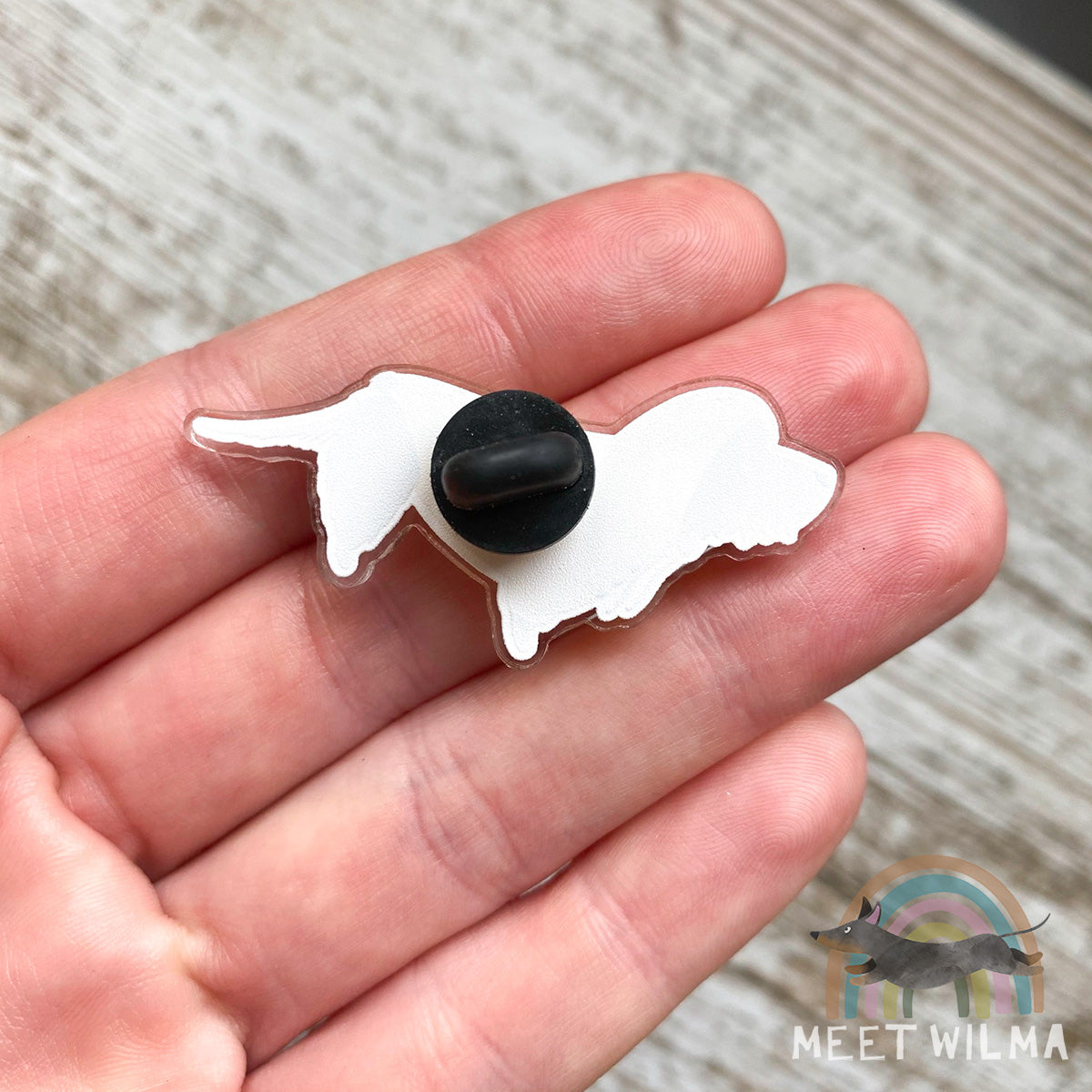 Acrylic Pin "Wet Sausage"