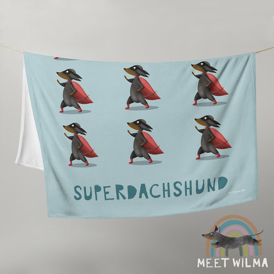 Fleece Blanket "Superdachshund"