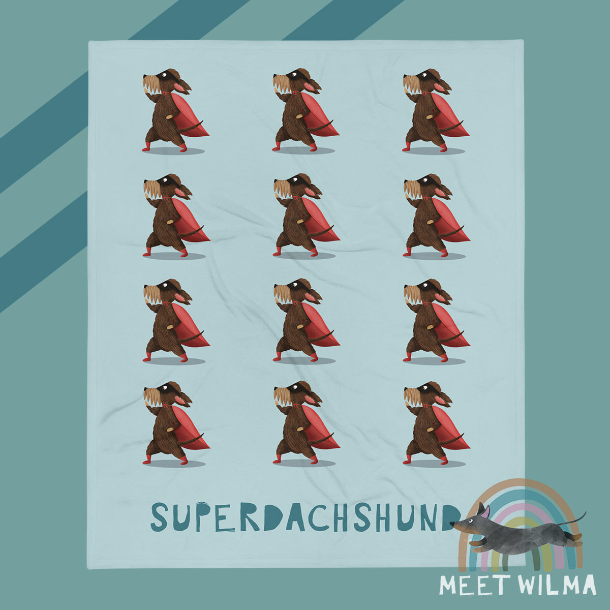 Fleece Blanket "Superdachshund"