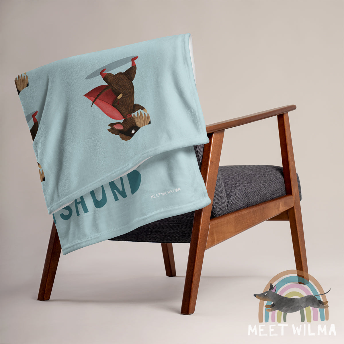Fleece Blanket "Superdachshund"