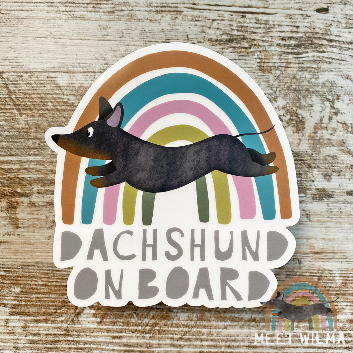 Car Sticker "Dachshund on board"
