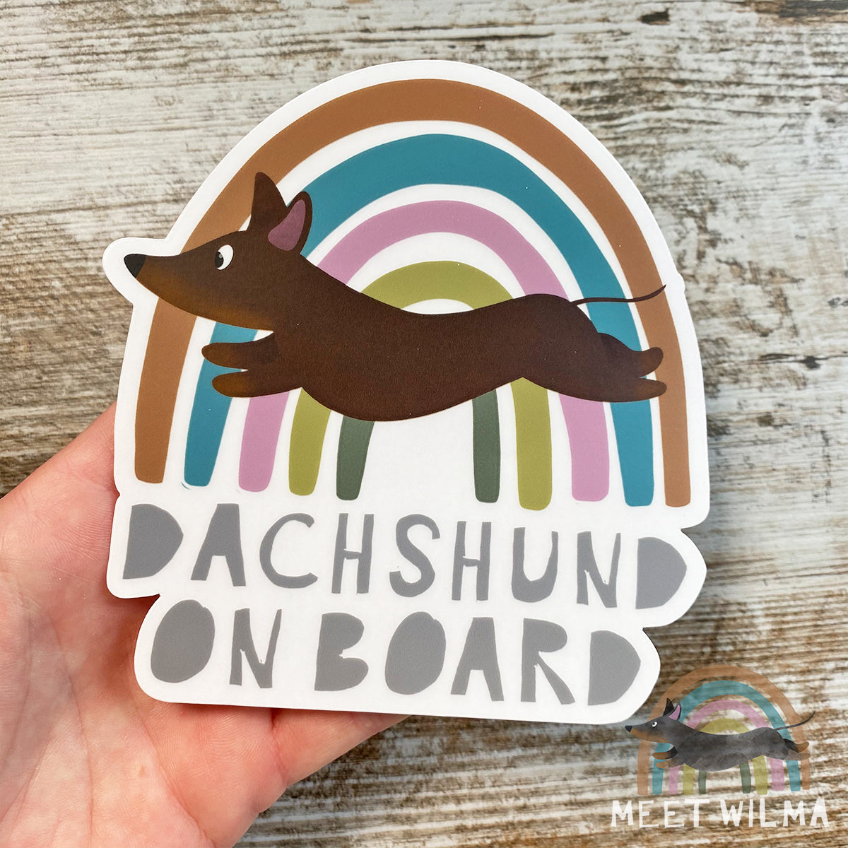 Car Sticker "Dachshund on board"