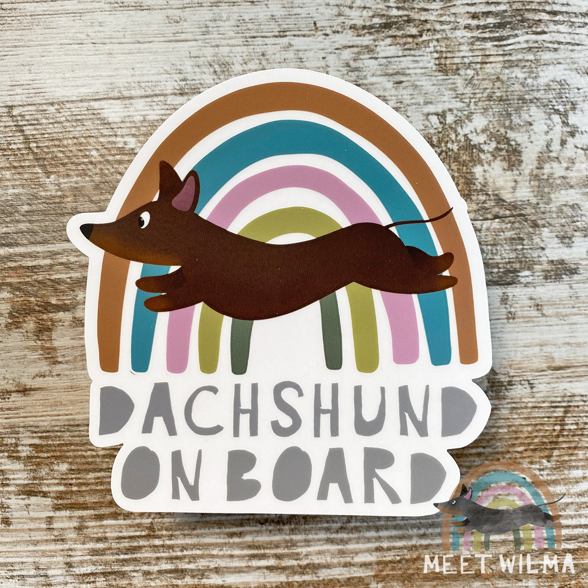 Car Sticker "Dachshund on board"