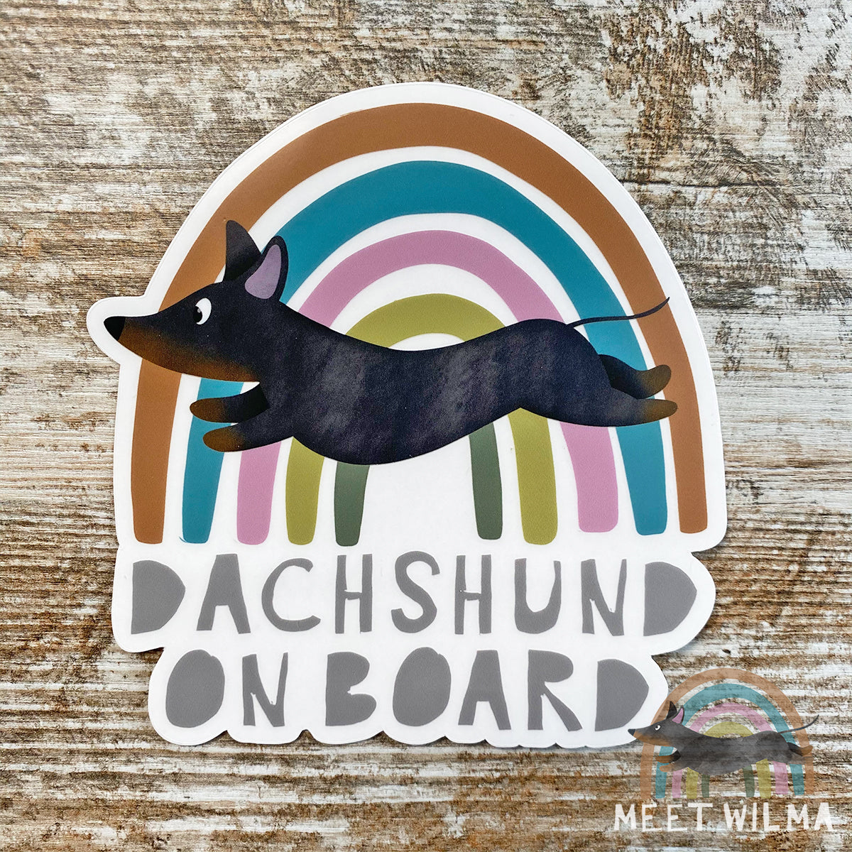 Car Sticker "Dachshund on board"