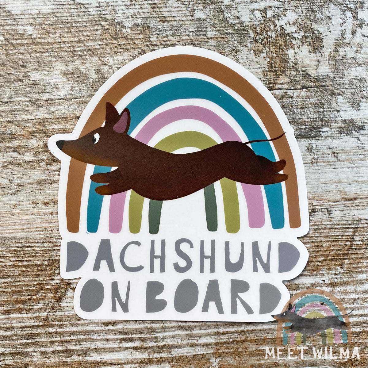 Car Sticker "Dachshund on board"
