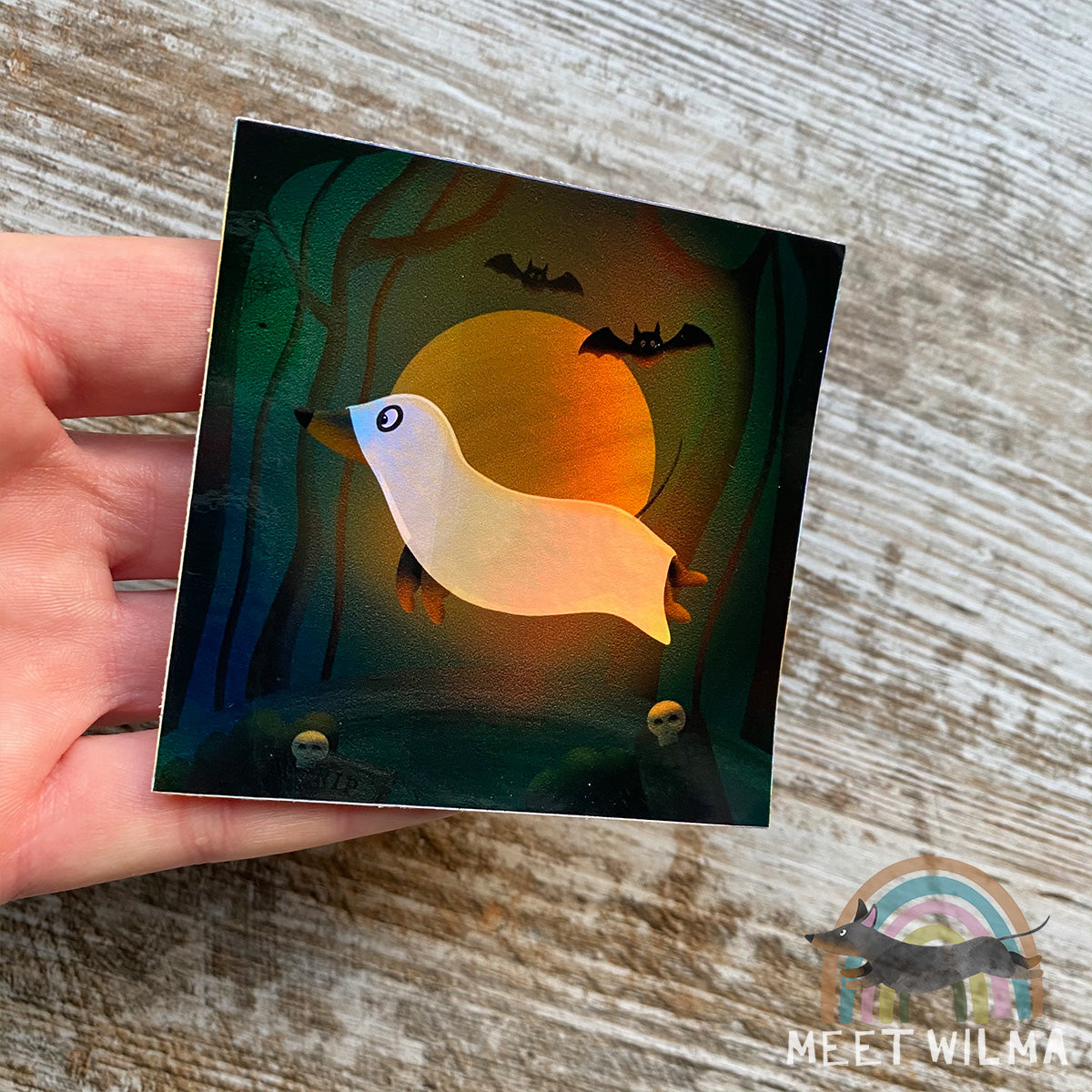 Holographic Sticker "Sausage Ghost"