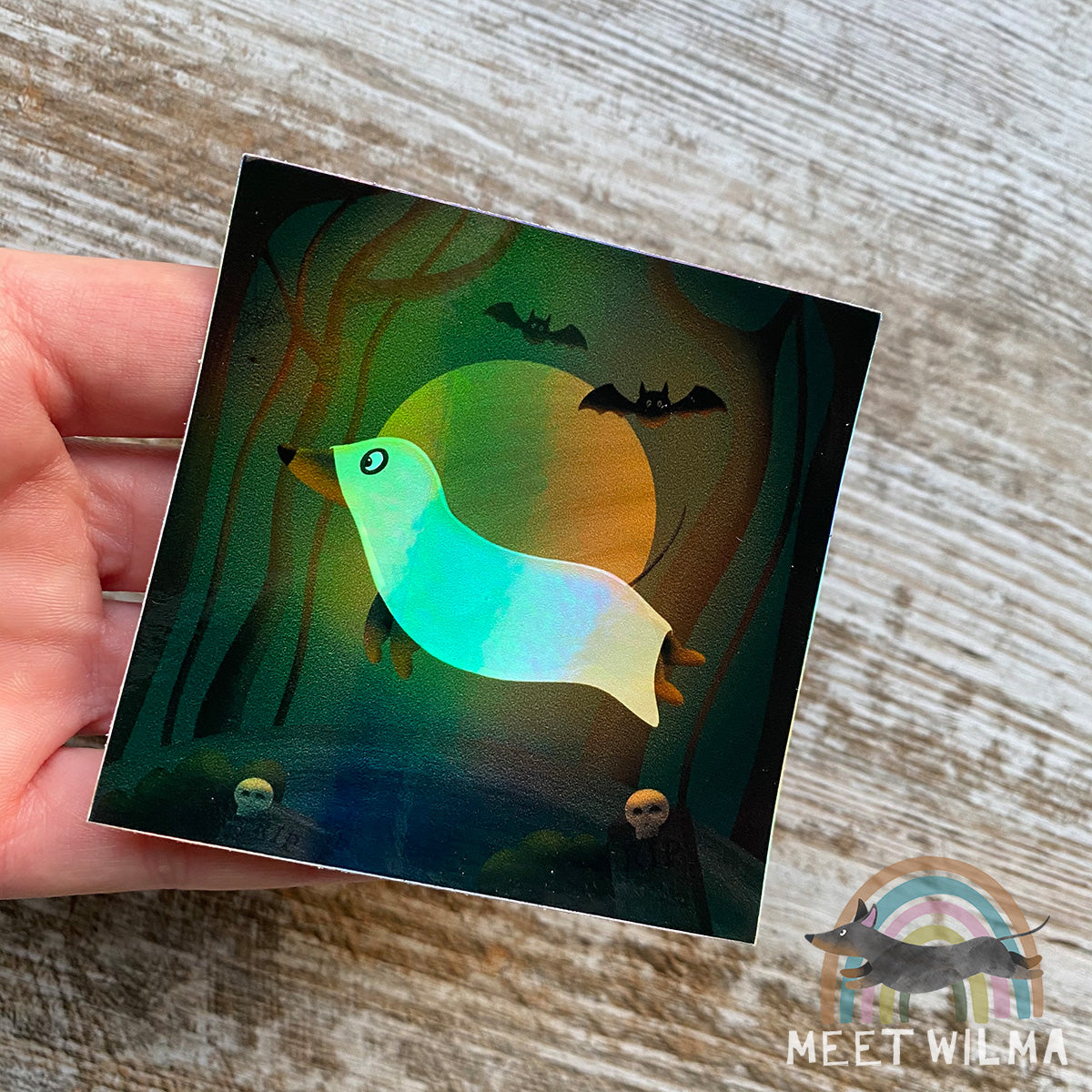 Holographic Sticker "Sausage Ghost"