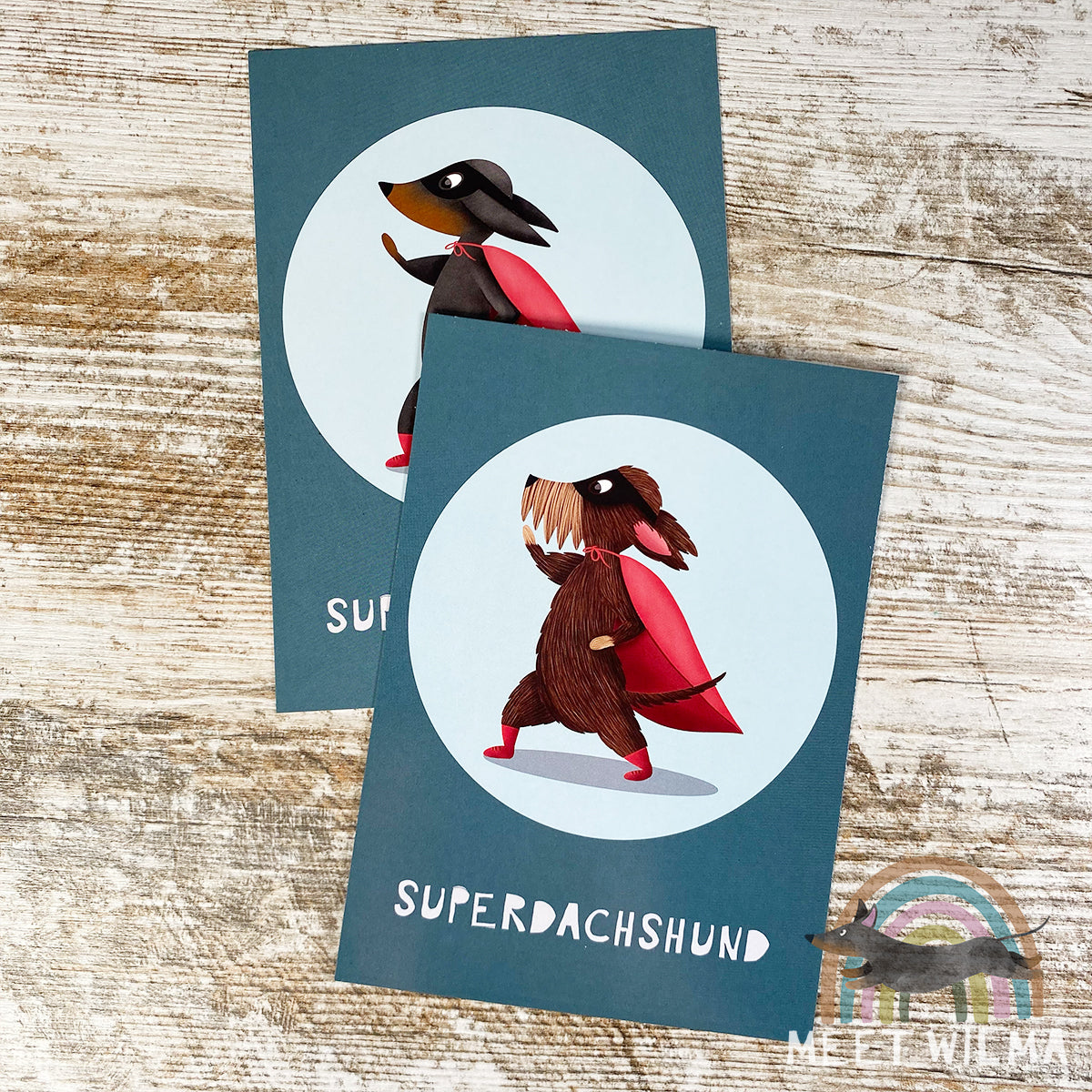 Postcard "Superdachshund"