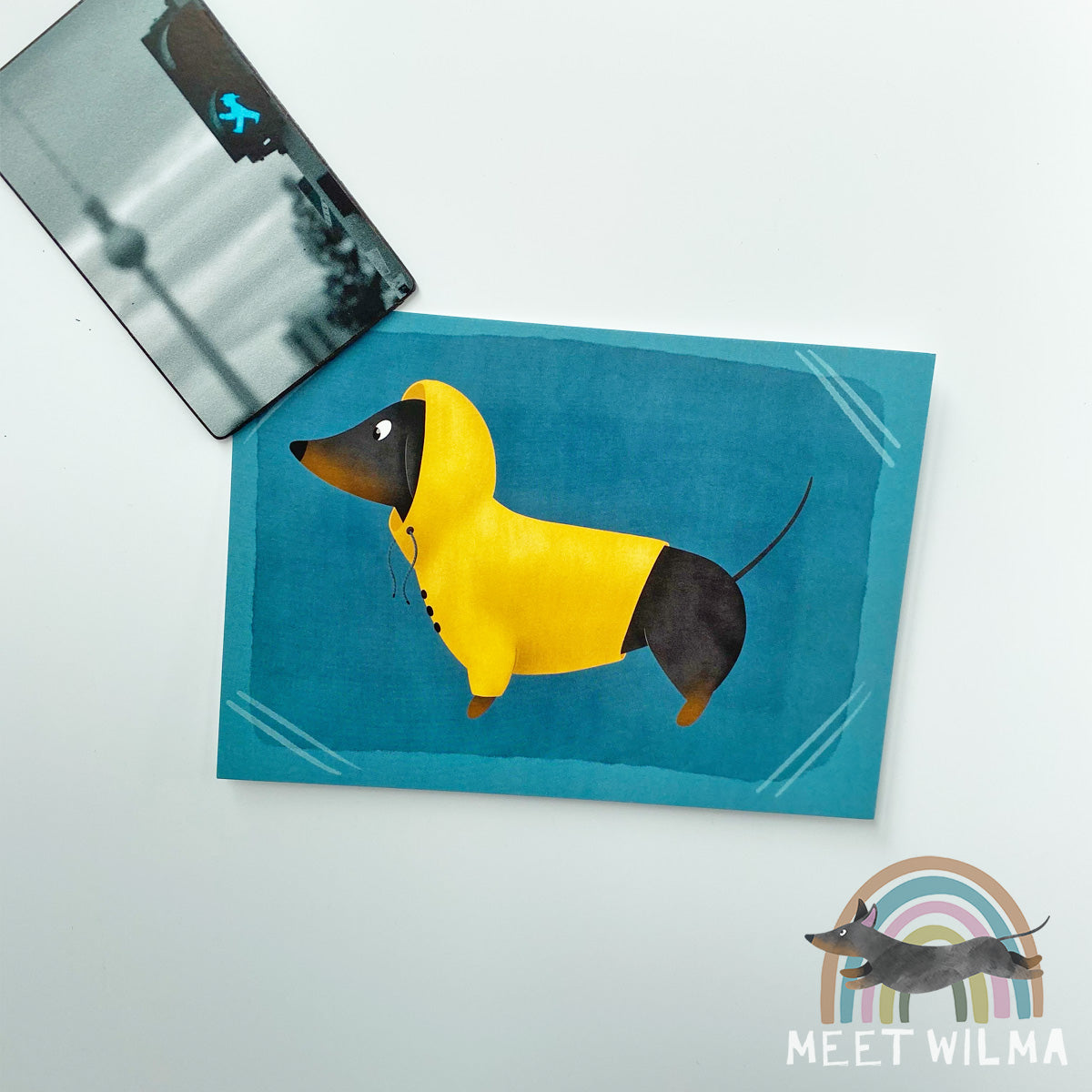 Postcard "Wet Sausage" Black and Tan