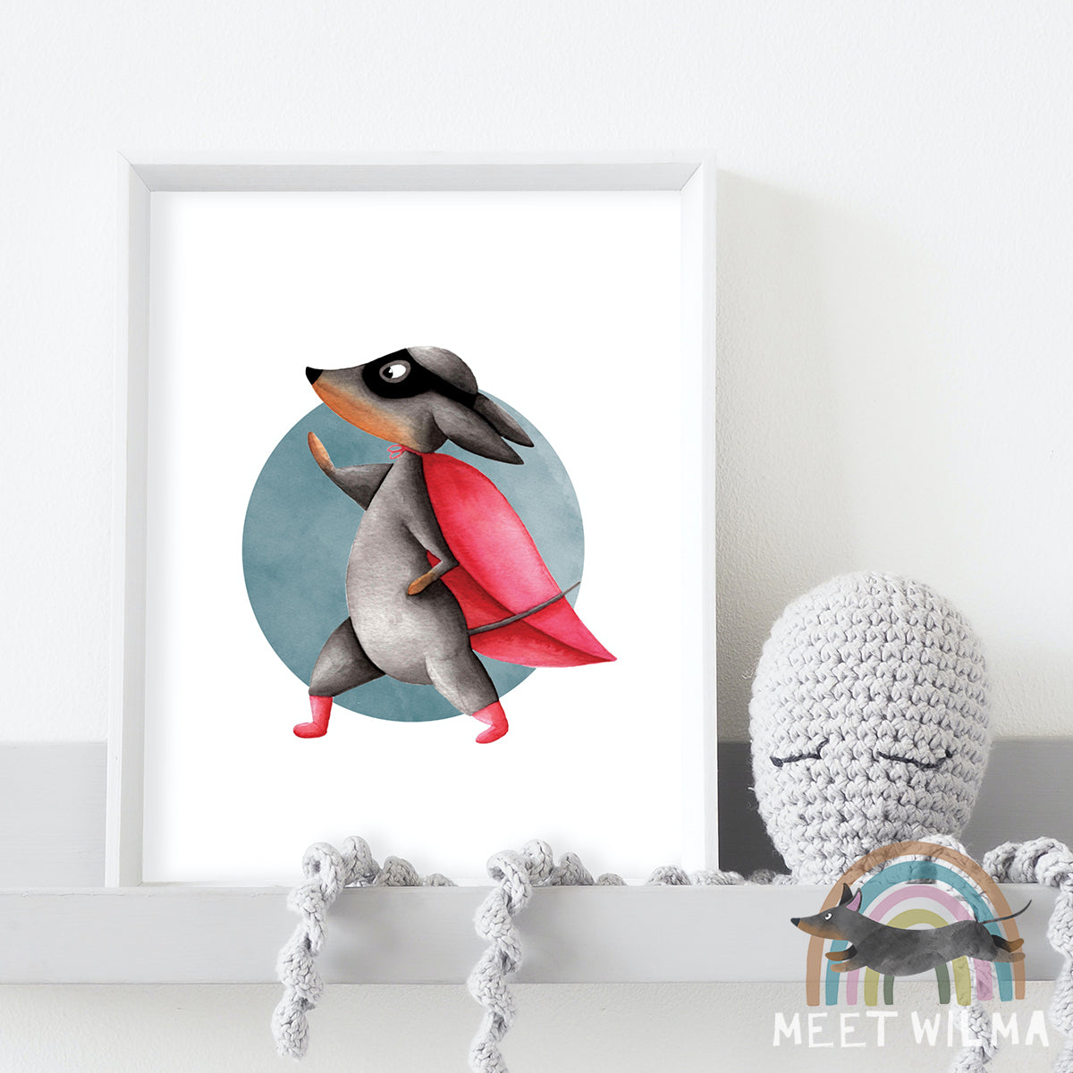 Art Print "Superdachshund"