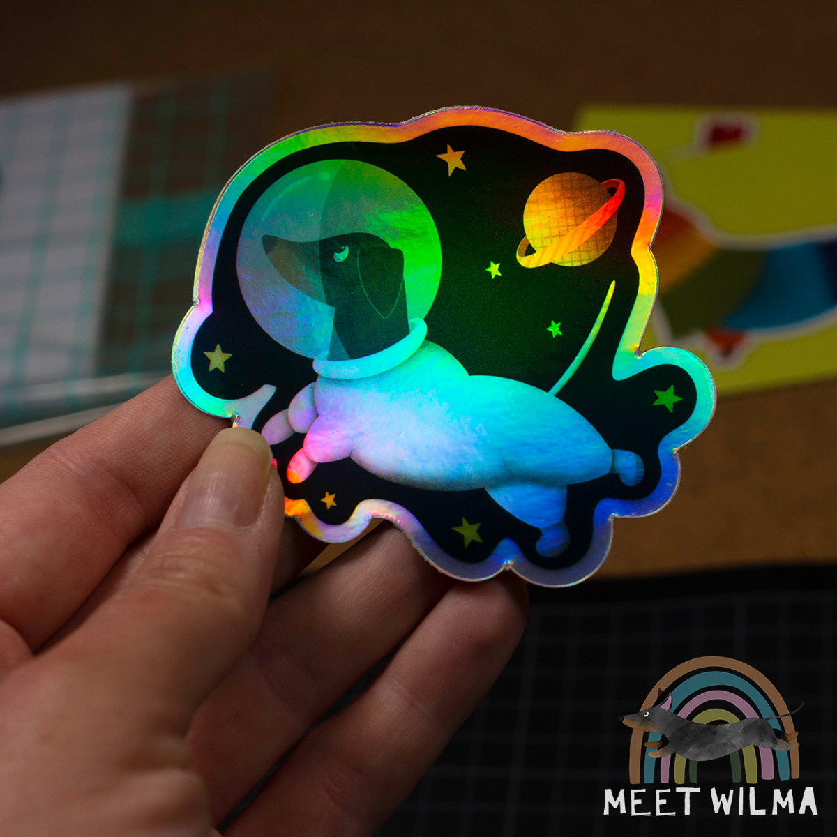 Holographic Sticker "Pawstronaut"