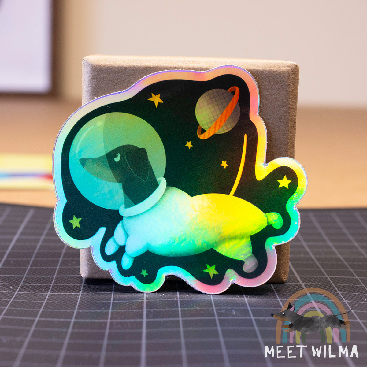 Holographic Sticker "Pawstronaut"