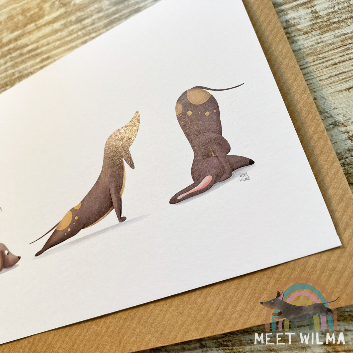 Greeting Card "Sausage Yoga"
