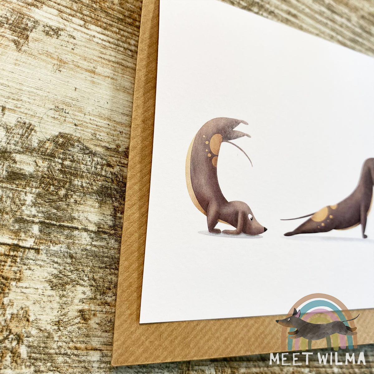 Greeting Card "Sausage Yoga"