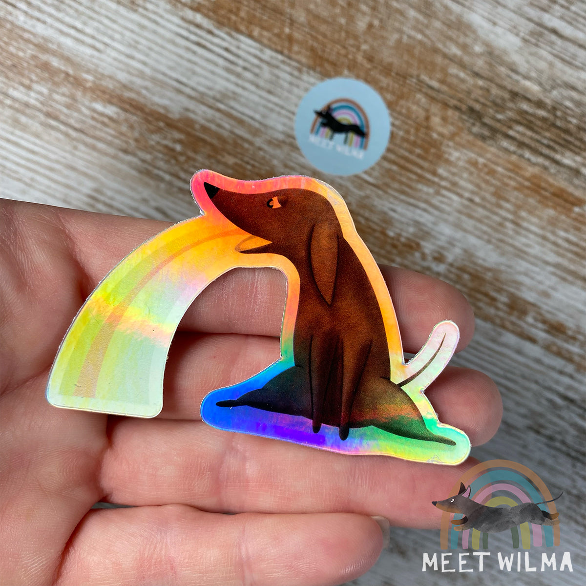 Holographic Sticker "Rainbow Puke"