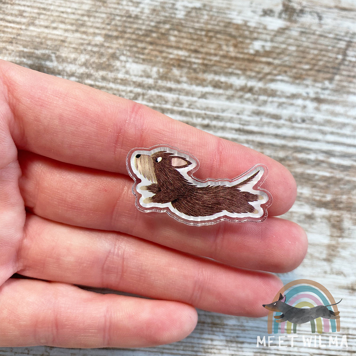 Acrylic Pin "Happy"