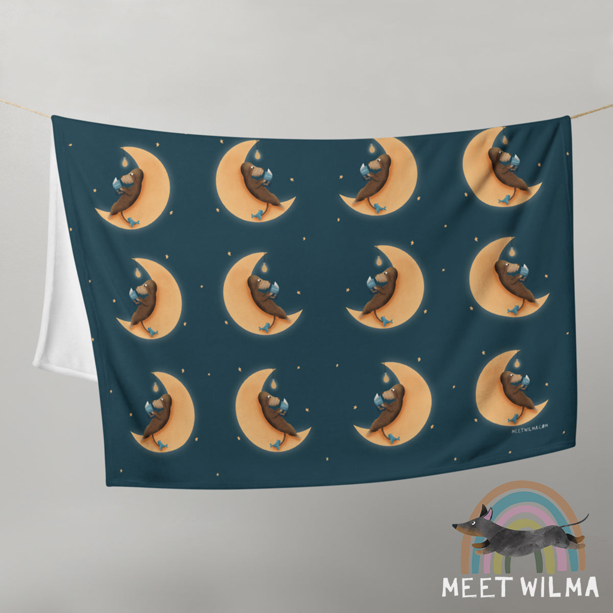 Fleece Blanket "Bookworm"