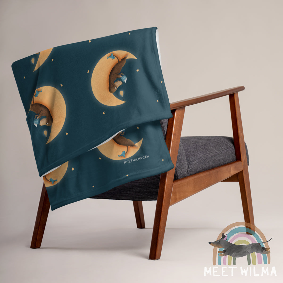 Fleece Blanket "Bookworm"