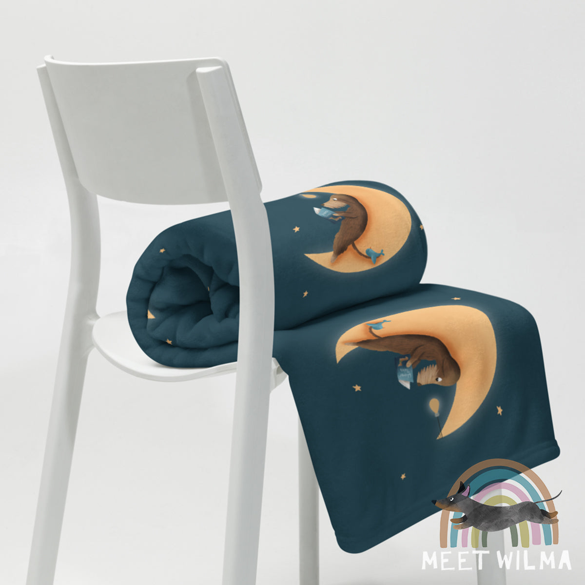 Fleece Blanket "Bookworm"